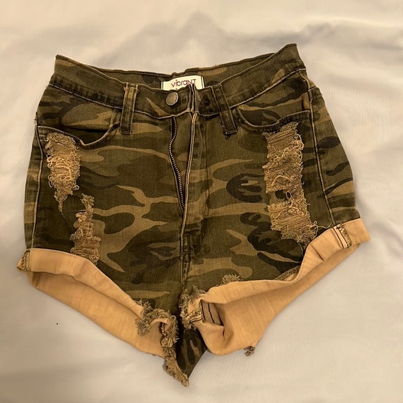 Camo Jean Shorts - Picture 1 of 3